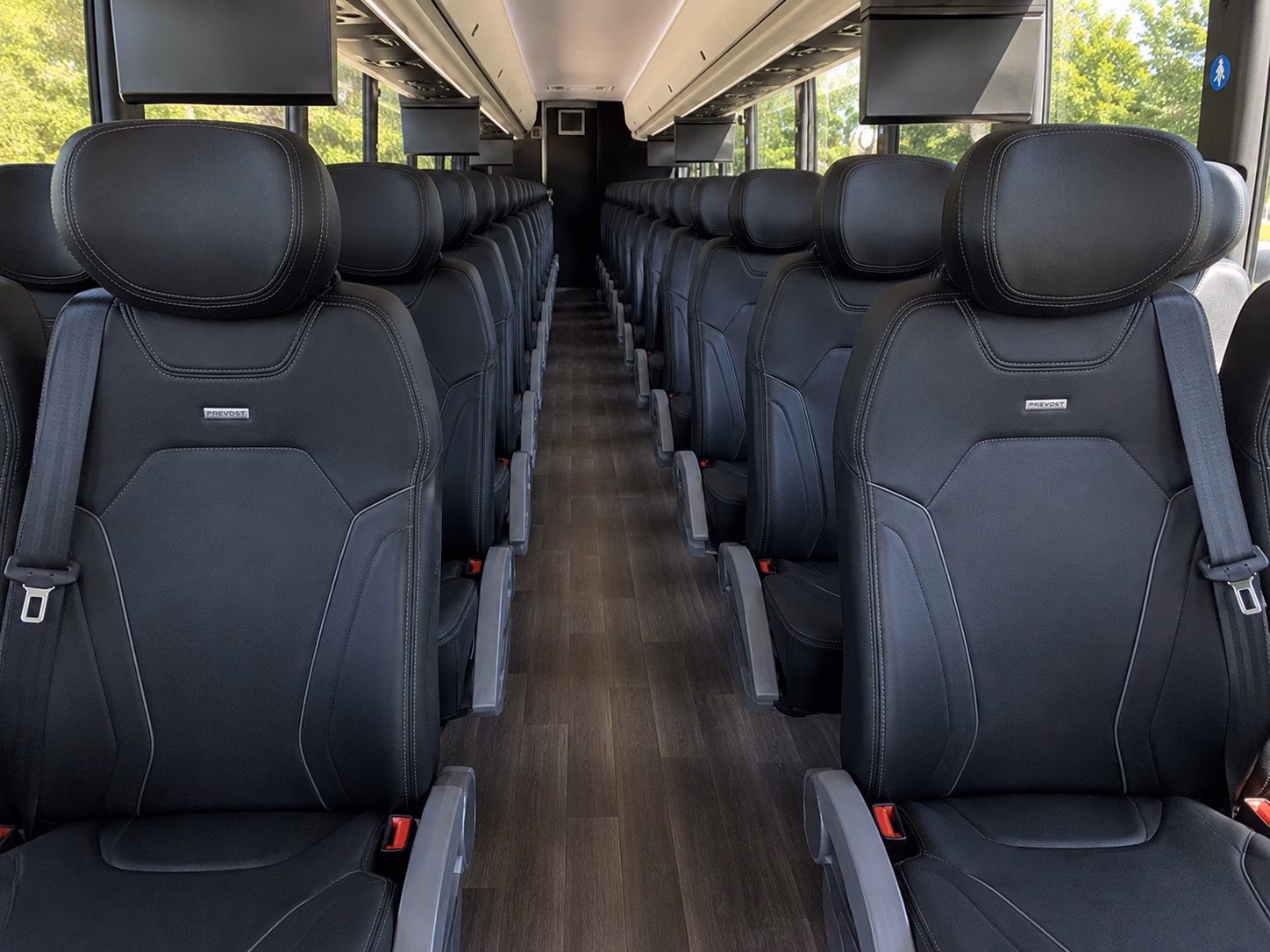 worcester charter bus services interior